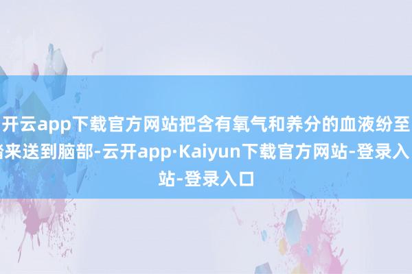 开云app下载官方网站把含有氧气和养分的血液纷至踏来送到脑部-云开app·Kaiyun下载官方网站-登录入口