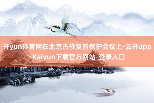 开yun体育网在北京古修复的保护会议上-云开app·Kaiyun下载官方网站-登录入口